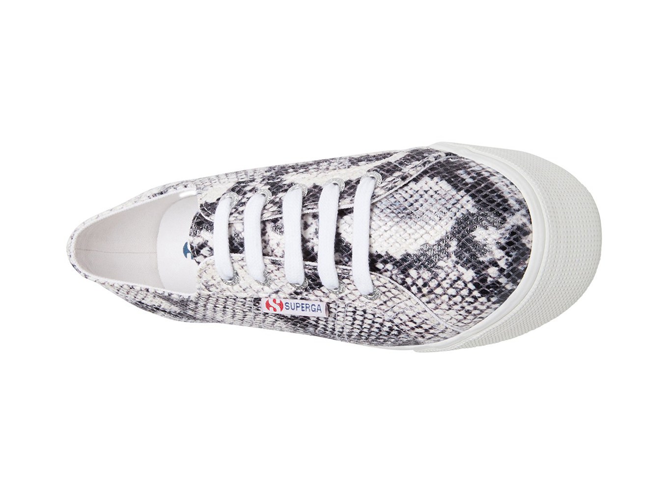 Platform Feminino Pretas/Branco/Serpentine - Superga 2790 Pufanw - POZJG-2497